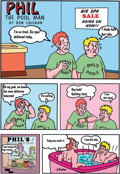 cartoon of Phil The Pool Man - winner