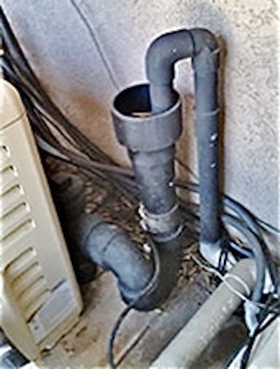 photo of pool plumbing