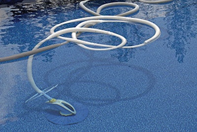 photo of an automatic pool cleaner