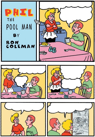 cartoon of Phil The Pool Man