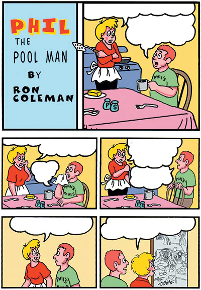 cartoon of Phil The Pool Man