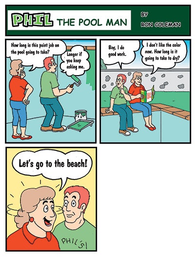 cartoon of Phil The Pool Man - winner