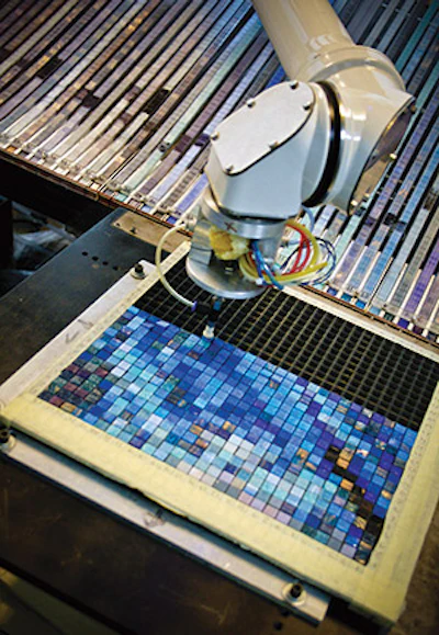 photo of a mosaic picture at the State Gymnasium of Iowa State University