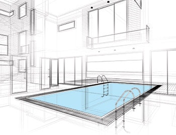 illustration of an indoor pool