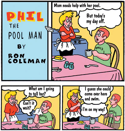 cartoon of Phil The Pool Man - winner