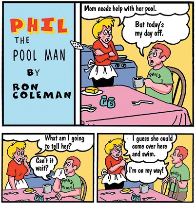 cartoon of Phil The Pool Man - winner