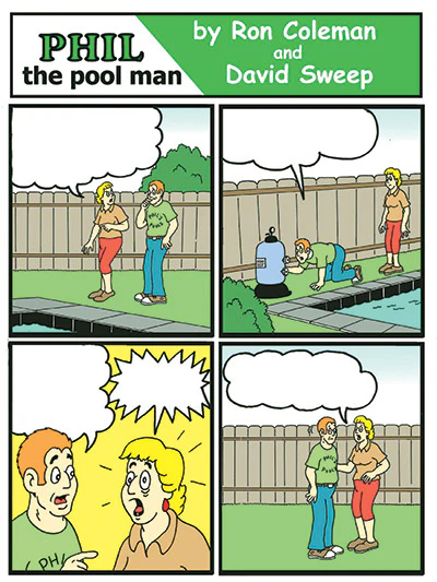 cartoon of Phil The Pool Man