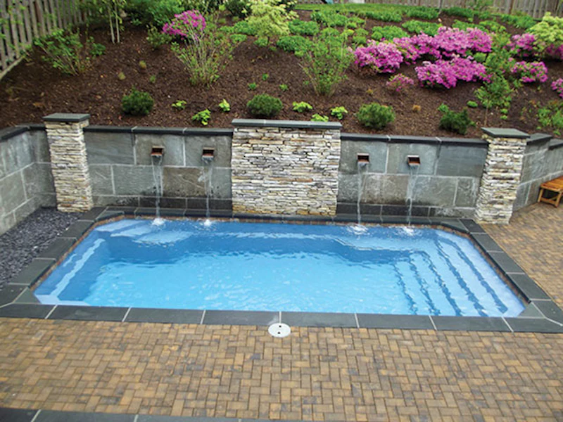 A Small-Space Fiberglass Pool Installation | AQUA Magazine