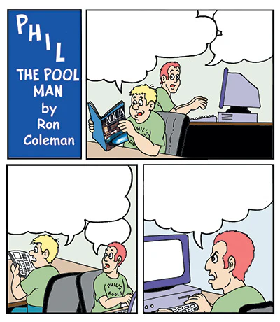 cartoon of Phil The Pool Man