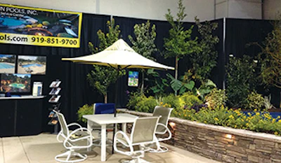 photo of a pool display at a home show