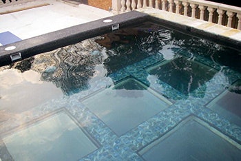 photo of glass bottom pool