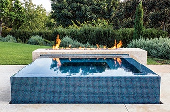 photo of custom swimming pool and spa