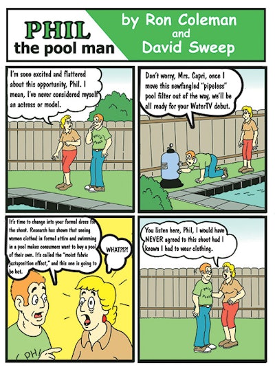 cartoon of Phil The Pool Man - winner