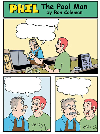 cartoon of Phil The Pool Man