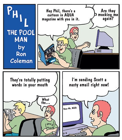 cartoon of Phil The Pool Man - winner