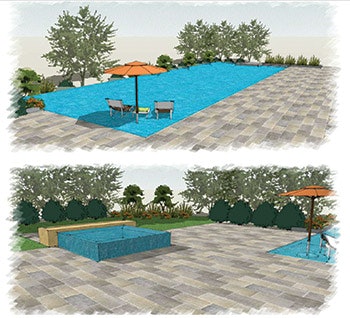 photo of custom swimming pool and spa