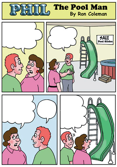 cartoon of Phil The Pool Man