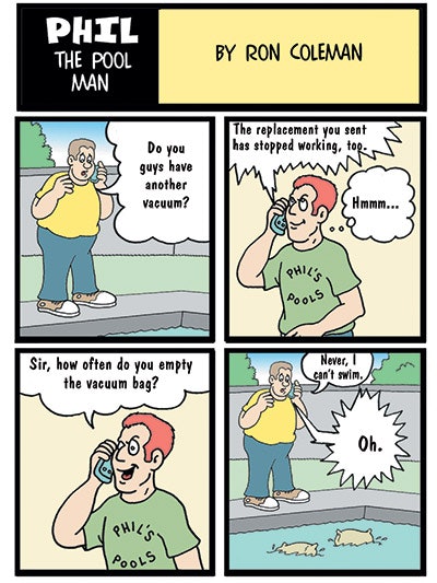 cartoon of Phil The Pool Man - winner