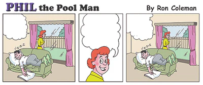 cartoon of Phil The Pool Man