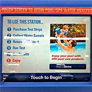 photo of the screen on water testing machine