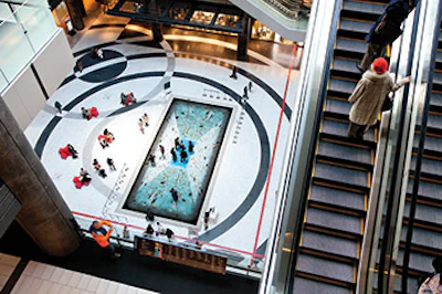 photo of people on a pool illusion carpet