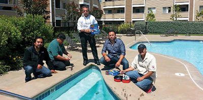 photo of Jose Torres and his pool operator students