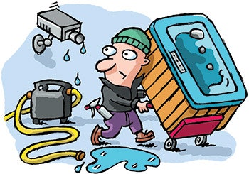 illustration of a spa burglar