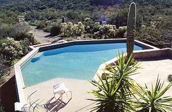 photo of a swimming pool cleared of crystal formations