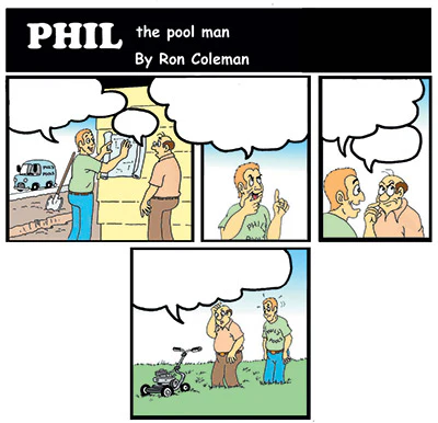 cartoon of Phil The Pool Man