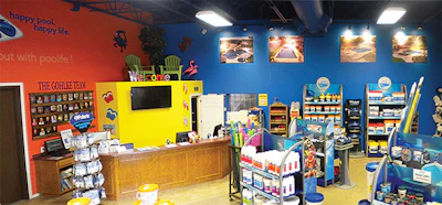 photo of a pool showroom