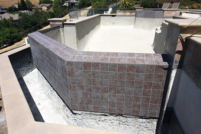 photo of a repaired cracking pool wall