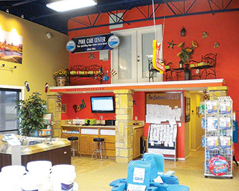 photo of a pool showroom