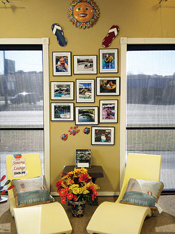 photo of a pool showroom