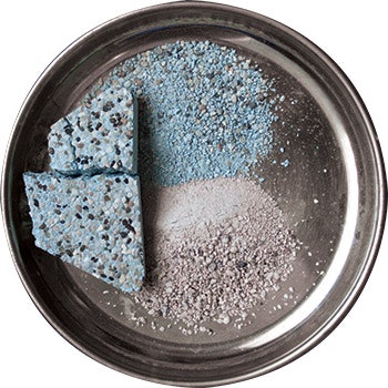 photo of pool plaster showing fading color