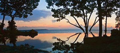 photo of a sunset on a lake