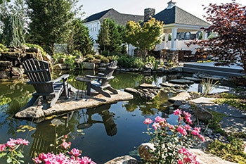 photo of a manmade pond