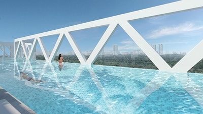 photo of a pool tower