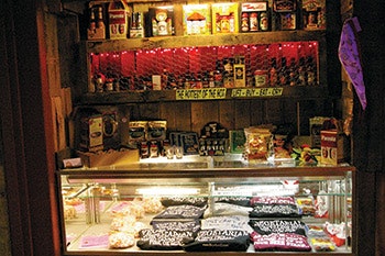 photo of a pool dealer's barbeque product section