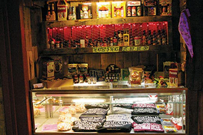 photo of a pool dealer's barbeque product section