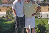 Photo of Sgt. Brian Jergens and Paolo Bendetti