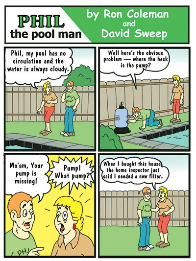 cartoon of Phil The Pool Man - winner