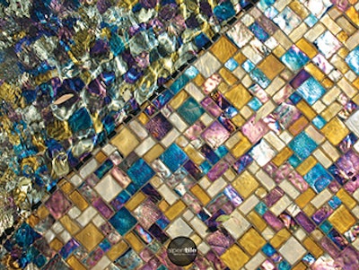 The translucence of glass tile generates a sense of visual depth that shimmers and shines.