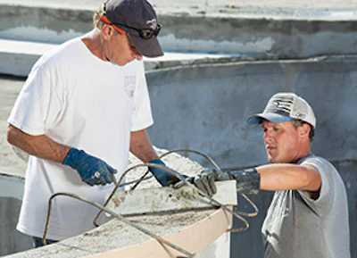 photo of glass pool tile installation