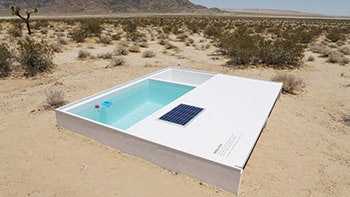photo of a pool in the Mojave desert