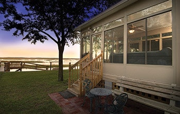 photo of a sunroom with a hot tub