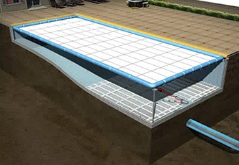 Rendering showing Floatek pool cover