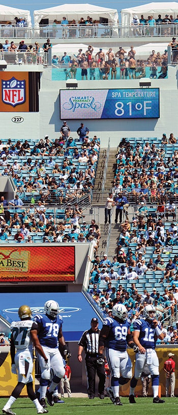 photo of spa at a football stadium