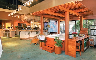 photo of a pool showroom