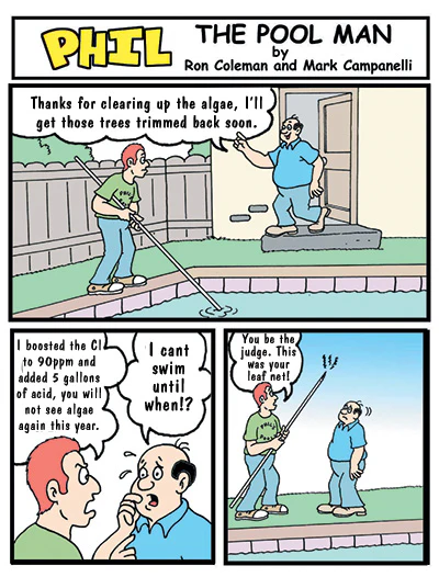 cartoon of Phil The Pool Man - winner
