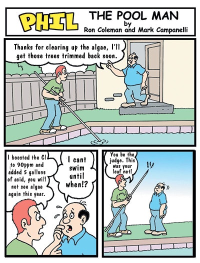 cartoon of Phil The Pool Man - winner